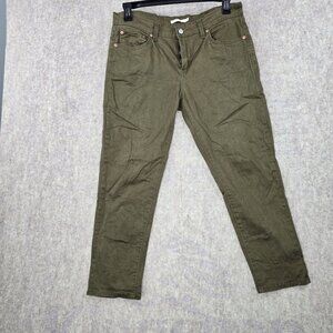 Levis Jeans Size 31x27 Olive Green Denim